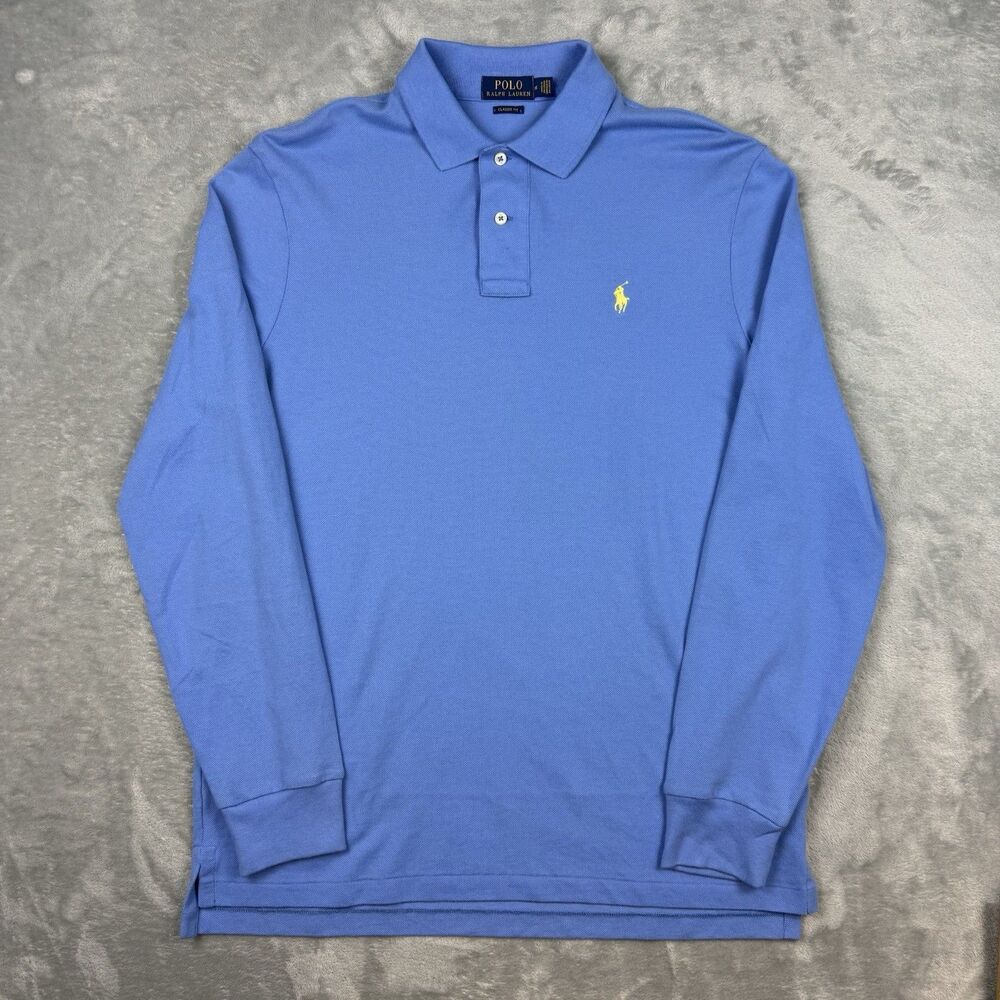 Polo Ralph Lauren Classic Fit Blue Long Sleeve Polo Shirt Men’s Medium